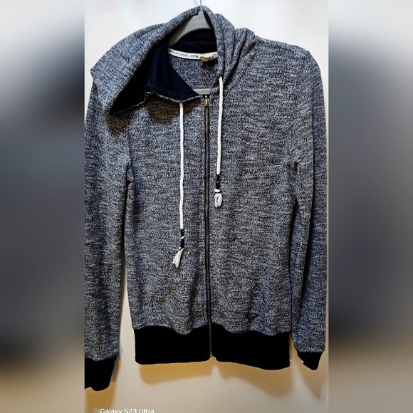Roxy Tops - Roxy marble black and white zipper hoodie jacket